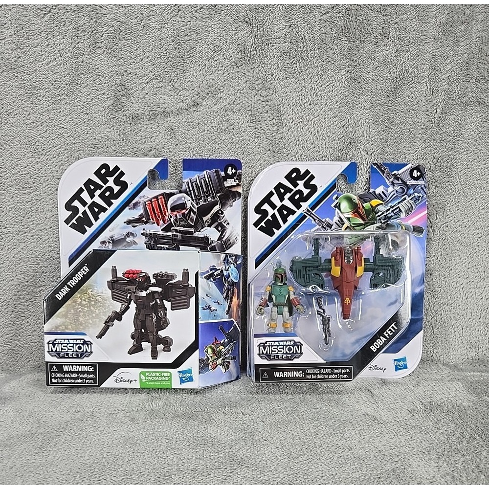 Star Wars Mission Fleet - Dark Trooper + Boba Fett Action Figure Toys , NIP